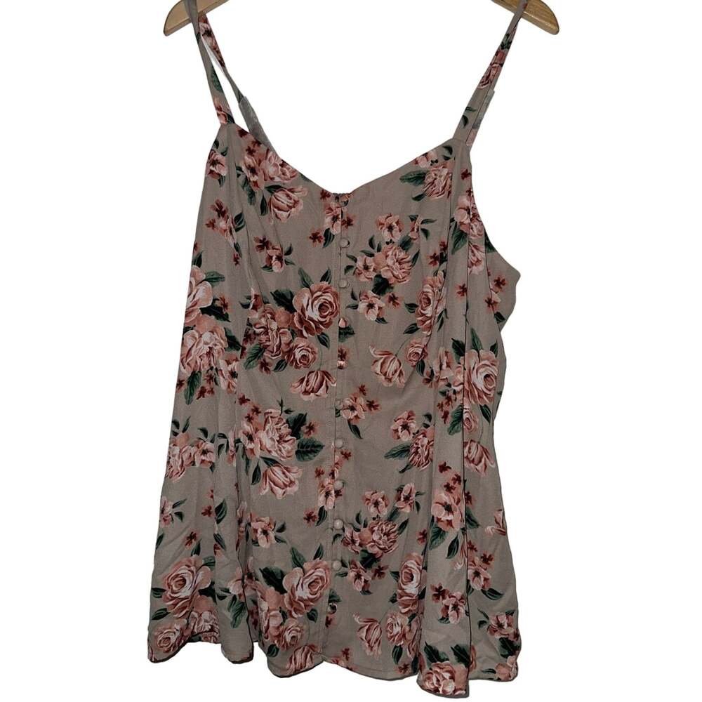 NWT Torrid Plus Size 2X Blouse Smocked Stretchy Back Coquette Preppy Rose Work